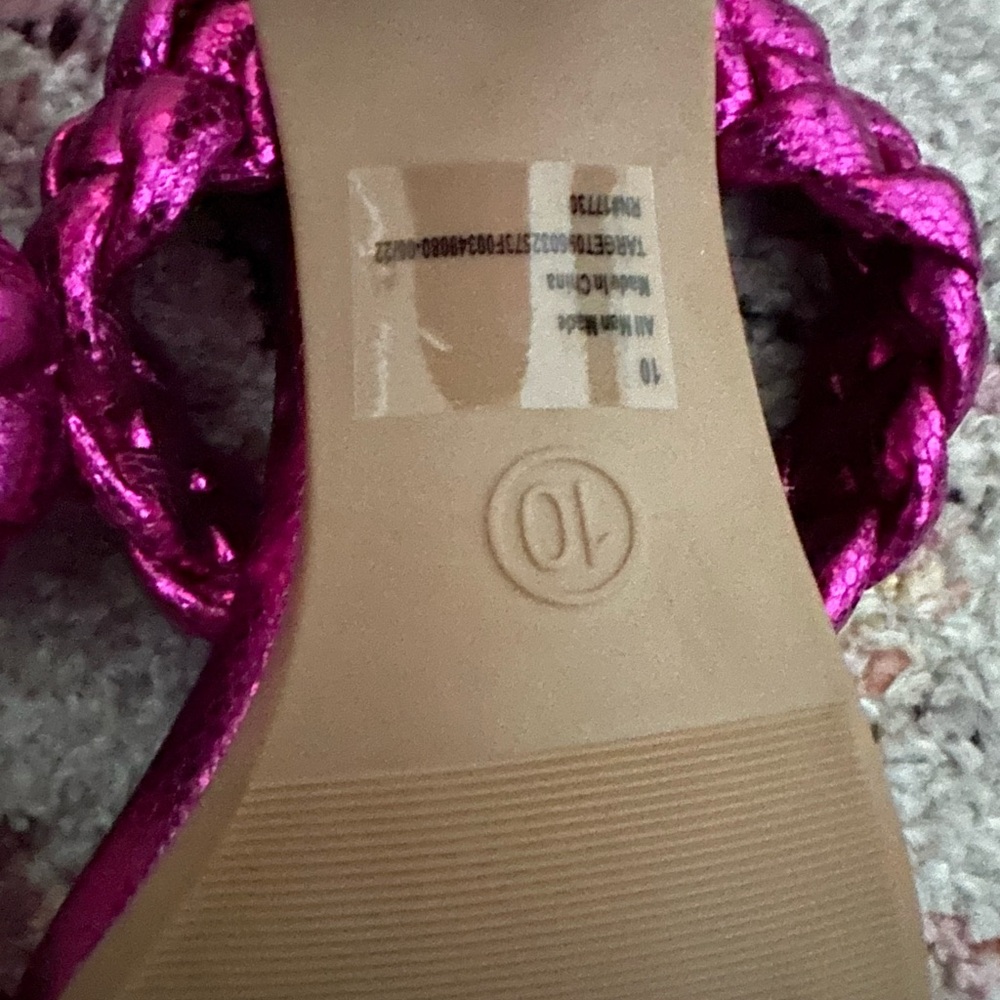 Women's Pink a new day Braided Sandals size 10 nwot - Picture 5 of 8